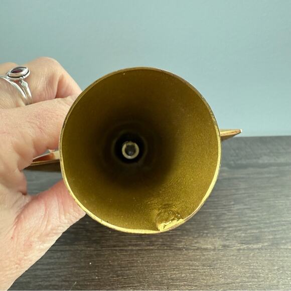 Vintage | Brass Star Christmas Tree Topper India Gold Holiday 5 Pointed Large - Picture 6 of 6